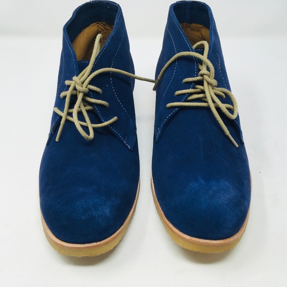 Johnston & Murphy blue suede chukka Hayden 9 EUC - Picture 4 of 7